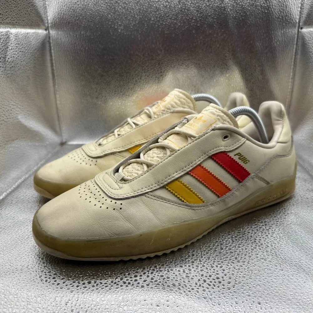 Size 9.5 Adidas‎ Lucas Puig Cream Multi Gradient Mens Leather Skate Shoes GZ2765